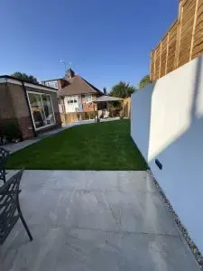 Wooden Pergola and Porcelain Patio | Redhill, Surrey