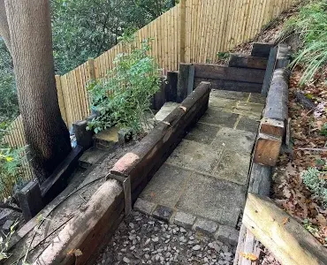 Railway Sleepers Quarry Garden Makeover in Reigate, Surrey