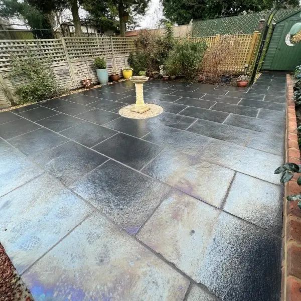 Limestone Patio Installation