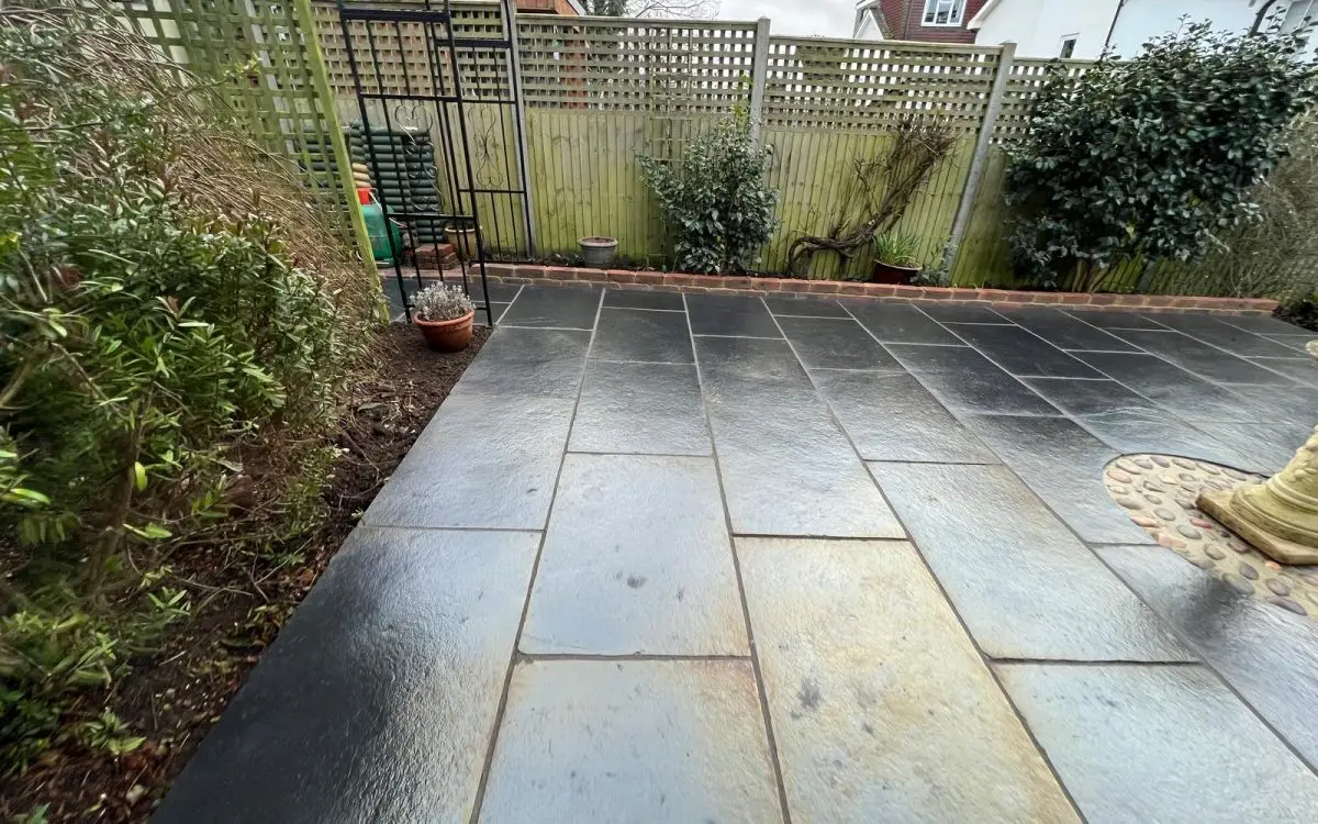 Limestone Patio Installation