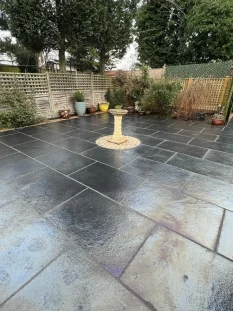 Limestone Patio Installation