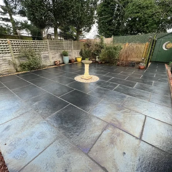 Limestone Patio Installation